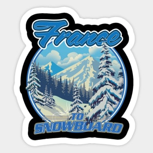 France To Snowboard Sticker